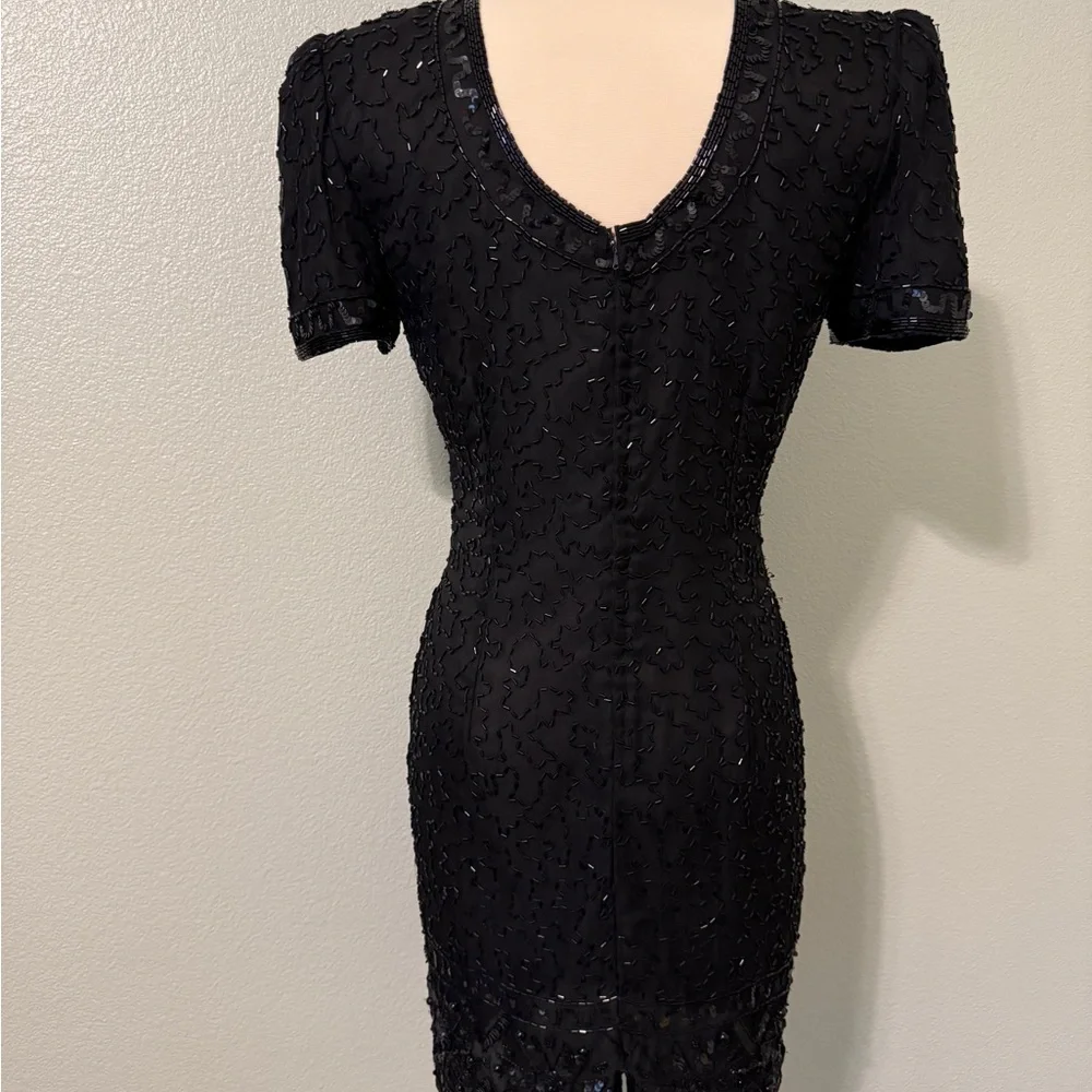 Stenay Elegant‎ Black Beaded Mini Dress